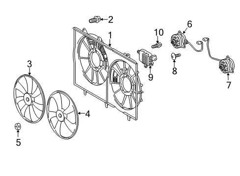 2012 Toyota Sienna Cooling System, Radiator, Water Pump, Cooling Fan Diagram 2 - Thumbnail