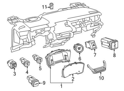 2022 Toyota Corolla Cross HEADLAMP ASSY, LH Diagram for 81150-0A230