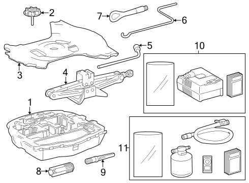 2023 Toyota Crown Jack & Components Diagram