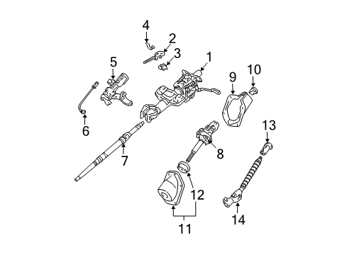 2006 Toyota 4Runner Plate, Steering Column Energy Absorbing Diagram for 45257-35070