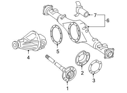 2010 Toyota Tacoma Axle & Differential - Rear Diagram 3 - Thumbnail