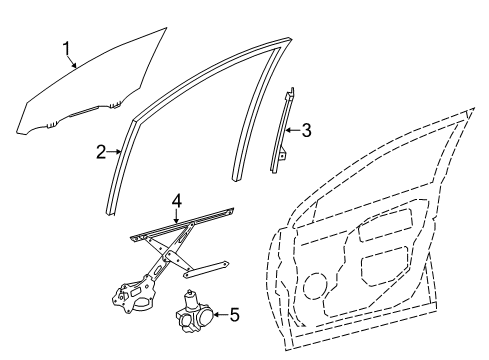 2018 Toyota RAV4 Glass Sub-Assembly, Front D Diagram for 68102-42190