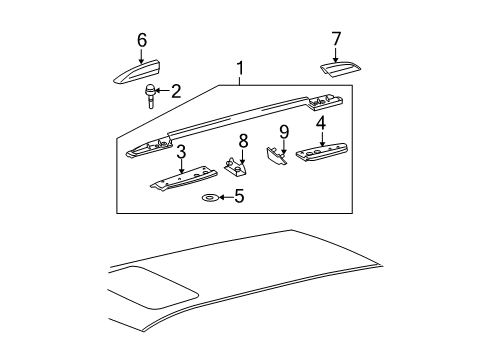 2010 Toyota Highlander Luggage Carrier Diagram