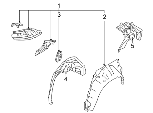 2023 Toyota GR86 Inner Structure - Quarter Panel Diagram