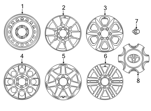 2022 Toyota 4Runner Wheels Diagram