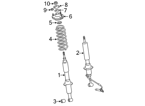 2006 Toyota 4Runner Struts & Components - Front Diagram