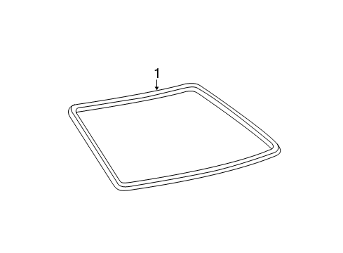 2009 Toyota Avalon Back Glass - Reveal Moldings Diagram