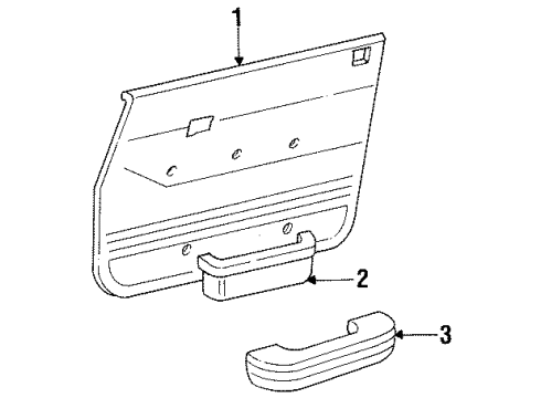 1985 Toyota Land Cruiser ARMREST Assembly, Rear Doo Diagram for 74250-20010-46