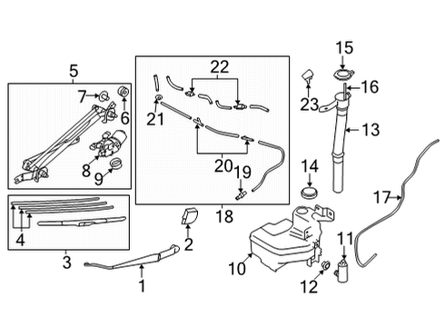 2022 Toyota GR86 NOZZLE F COWL Diagram for SU003-08513