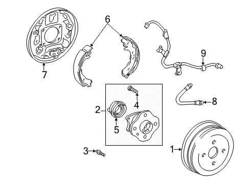 2005 Scion xA Brake Components, Brakes Diagram 2 - Thumbnail