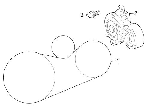 2024 Toyota Grand Highlander Belts & Pulleys Diagram