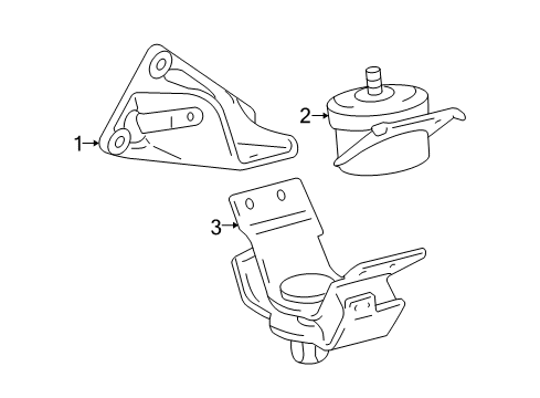 2007 Toyota Tacoma Bracket, Engine Mounting, Front RH Diagram for 12311-AD010