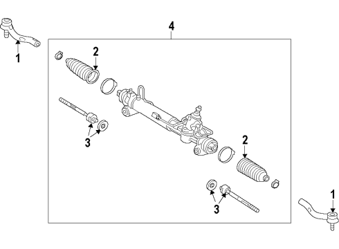 2012 Toyota Avalon P/S Pump & Hoses, Steering Gear & Linkage Diagram