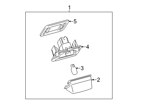 2014 Toyota Camry License Lamps Diagram