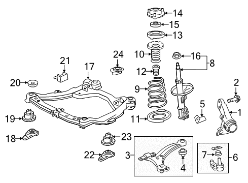 2016 Toyota Camry Coil Spring, Driver Side Diagram for 48132-06200