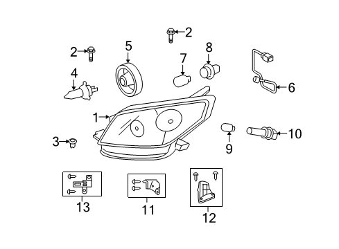 2008 Scion xD Bulbs Diagram 1 - Thumbnail