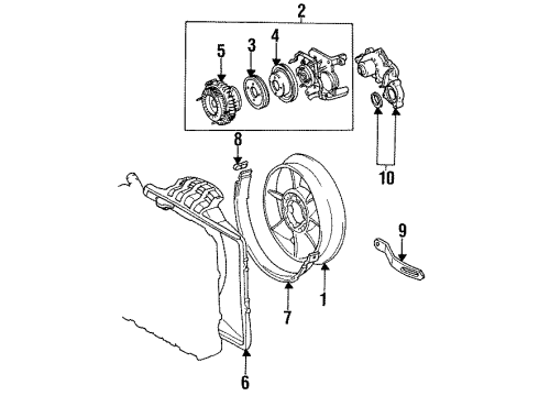 1995 Toyota T100 Bar, Fan Belt Adjusting Diagram for 16381-75030