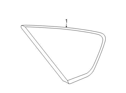 2012 Toyota Prius Quarter Panel - Glass & Hardware Diagram