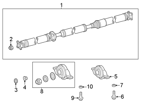 2021 Toyota Avalon Drive Shaft - Rear Diagram