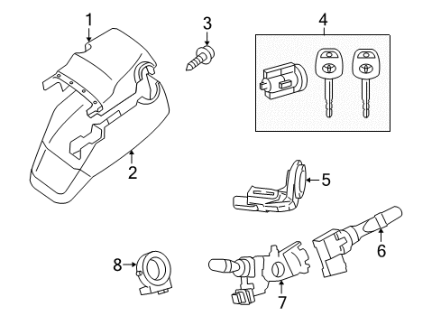 2017 Toyota Sequoia Coil, Transponder Key Diagram for 89782-0E010