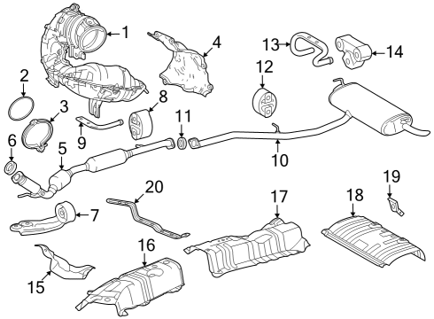 2023 Toyota Crown SUPPORT, EXHAUST PIP Diagram for 17565-25010