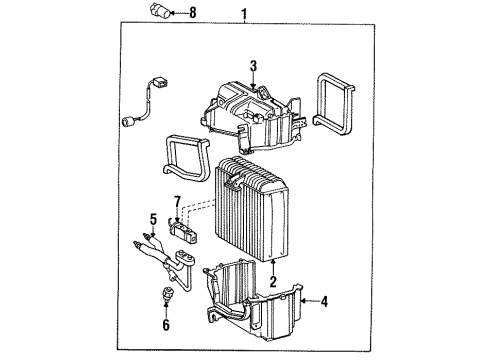 1993 Toyota Tercel Tube Assembly, AIRCONDITIONER Diagram for 88710-10070