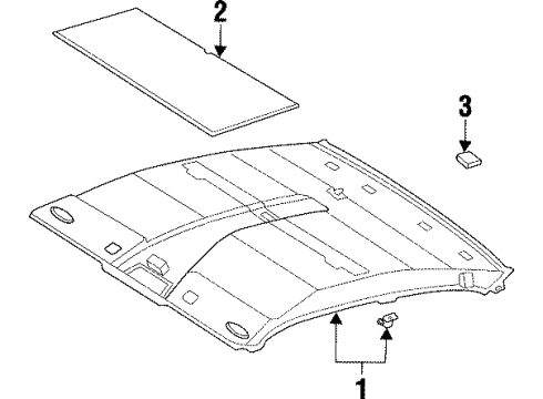 1998 Toyota Supra Interior Trim - Roof Diagram