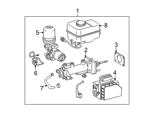 2005 Toyota Tundra Brake Master Cylinder Sub-Assembly Diagram for 47025-0C031