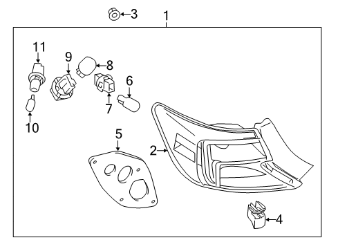 2014 Toyota Camry Combination Lamps Diagram 1 - Thumbnail