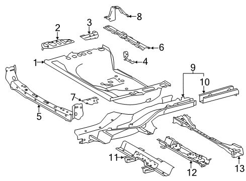 2017 Toyota RAV4 Rear Body - Floor & Rails Diagram 2 - Thumbnail