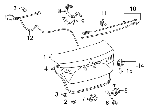 2017 Toyota Avalon Trunk Lid Diagram