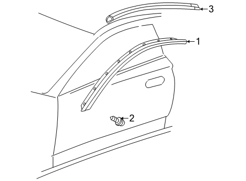 2003 Toyota Celica Exterior Trim - Roof Diagram