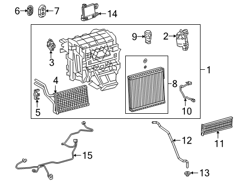 2018 Toyota Camry A/C Evaporator & Heater Components Diagram