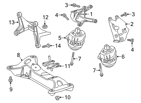 2021 Toyota GR Supra Engine & Trans Mounting Diagram 2 - Thumbnail