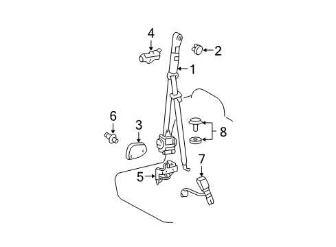 2005 Toyota Tundra Seat Belt Diagram