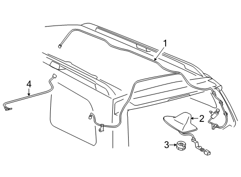 2015 Toyota Sequoia Antenna Assembly, SATELL Diagram for 86960-0C041-E1