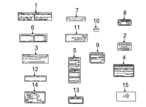 2002 Toyota Highlander Plate, Engine Vacuum Hose Information Diagram for 17792-28160