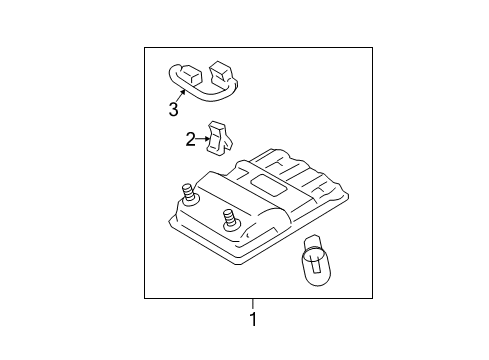 2014 Toyota Camry Box Assembly, Roof Console Diagram for 63650-06442-B0