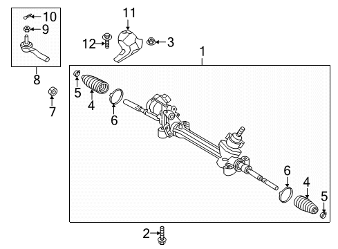 2021 Toyota Avalon INSULATOR, Steering Diagram for 45319-06010