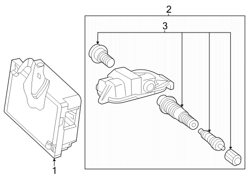 2024 Toyota Grand Highlander Tire Pressure Monitoring Diagram