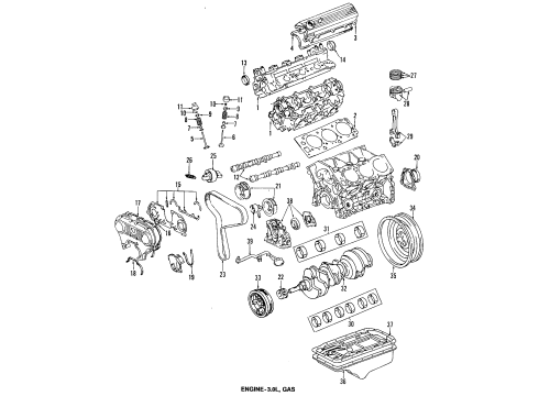 1993 Toyota Pickup Insulator, Engine Mounting, Rear Diagram for 12371-65120