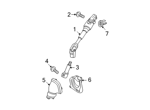 2005 Scion tC Shaft Assy, Steering Intermediate Diagram for 45260-21030