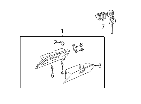 2003 Toyota Camry Glove Box Diagram 2 - Thumbnail