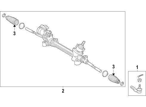 2021 Toyota Venza Steering Column & Wheel, Steering Gear & Linkage Diagram