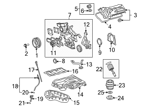 2010 Toyota Venza Engine Parts & Mounts, Timing, Lubrication System Diagram 2 - Thumbnail