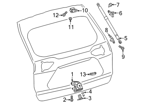 2022 Toyota Corolla Cross Lift Gate - Body & Hardware Diagram 2 - Thumbnail