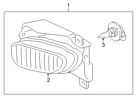 2005 Toyota Tundra Lamp Unit, Fog Lamp, LH Diagram for 81221-0C010