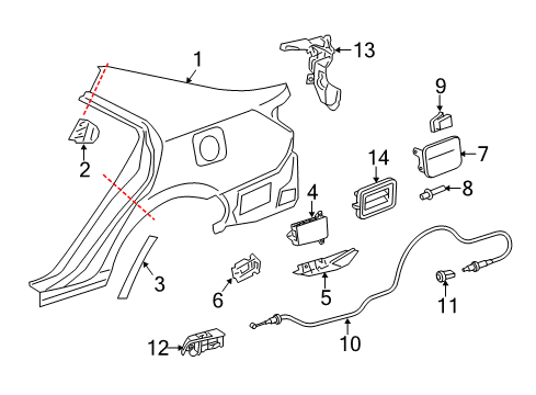 2014 Toyota Camry Fuel Door Diagram 2 - Thumbnail