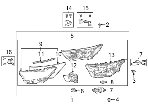 2022 Toyota RAV4 Headlamps Diagram 1 - Thumbnail