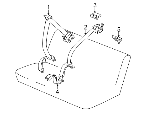 2007 Toyota Matrix Seat Belt Diagram 2 - Thumbnail